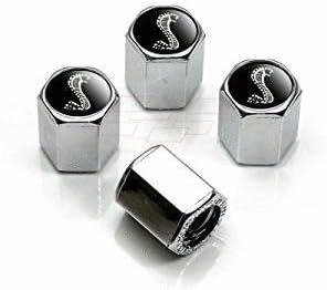 1 set (4pcs cap cover) Continents America Design Car Model Ford Mustang Shelby Chrome Tire Stem Valve Caps