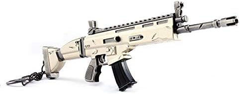 chaorui (3 Size Games Collection 1/6 Metal Scar Assault Rifle Gun Model Action Figure Toys Collection Keychain Gift