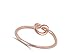 Rose Gold-Tone Infinity Knot Promise Ring .925 Sterling Silver Band Size 7