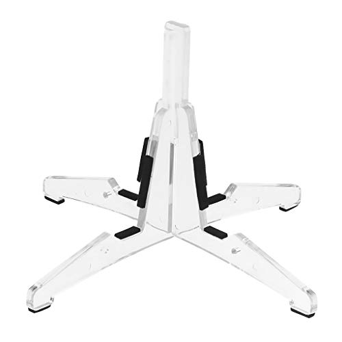 image for gazechimp Clear Flute Clareint Stand 4 Peg Acrylic Stand For Wind Wood