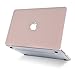 LuvCase Leather Hard Shell Case Cover Compatible MacBook Air 13 Inch A1466 & A1369 (No Touch ID) (Pink Suede)