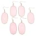 Top Plaza Womens Fashion Natural Rose Quartz Crystal Gemstone Ear Hook Water Drop Ear Pendant Dangle Earring