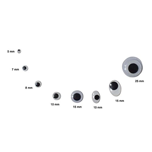 Asian Hobby Crafts Googly Moving Eyes Black & White: 100 pcs : Assorted (Assorted) 2 Asian Hobby Crafts Googly Moving Eyes Black & White: 100 pcs : Assorted (Assorted) - Image 2