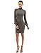 PattyBoutik Women's Turtleneck Bishop Sleeve Sweater Dress