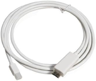 Mini DisplayPort to HDMI Cable (6 FT), Fosmon Mini DP [1080p | Thunderbolt Port Compatible] to HDMI Cable Adapter For HDTV 1080p UHD 3D - Gold Plated (White)