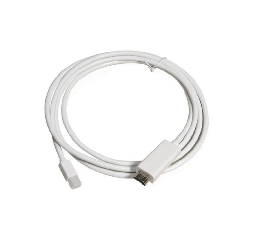 Mini DisplayPort to HDMI Cable (6 FT), Fosmon Mini DP [1080p | Thunderbolt Port Compatible] to HDMI Cable Adapter For HDTV 1080p UHD 3D - Gold Plated (White)