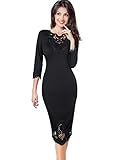 Vfemage Womens Embroidery Elegant Wear To Work Party Bodycon Dress