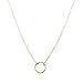 Honeycat Mini Karma Open Circle Orbit Necklace in 18k Gold Plated | Minimalist, Delicate Jewelry (Gold)