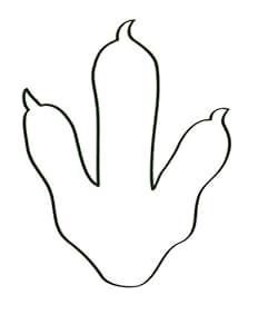 Amazon.com: Pack of 3 Dinosaur Footprint Stencils Made from 4 Ply Mat ...