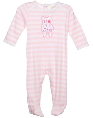 ABSORBA Baby-Girls Newborn Stripe Bear Footie