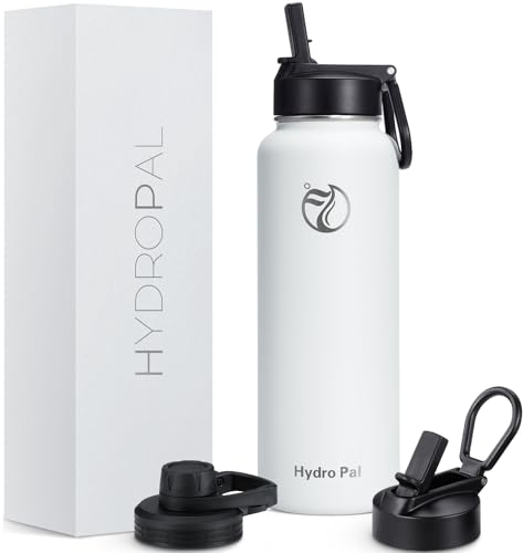 HydroPal Vacuum Insulated Water Bottle 750ml Stainless Steel, BPA Free, Leakproof, 12H Hot 24H Cold, with Straw & Spout Lids for Gym