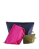 BAGGU Go Pouch Set, Expandable Nylon Zip Pouch 3