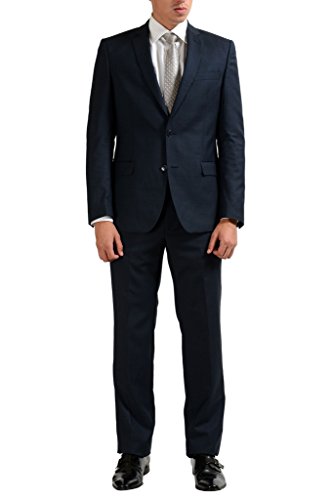 Versace Collection Blue Men's 100% Wool Two Button Suit US 42 IT 52;