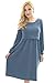 Bearsland Women's Maternity Long Sleeve Soft Nursing Breastfeeding Dresses Pockets