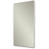 Jensen 1035P24WHG Cove Single-Door Recessed Mount Frameless Medicine Cabinet, 14 by 24-Inch
