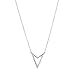 Spinningdaisy Simple Open Arrowhead Necklace (Silver-Plated-Base)