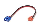Charger Cable Adapter: Deans T-Plug Female to EC3 EC-3 Male Team Losi TLR Blade Parkzone Yuneec (Wires Cables Leads Plugs LiPo Battery)