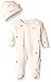 Magnificent Baby unisex baby Magnetic Embroidered and Hat Set Footie, Embroidered Elephant Pink, 3 Months US