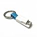 The inCharge Ultra Portable Charging Keychain Cable USB to Lightning 10mm Thin Version Cyan