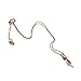 ISAACSONG.DESIGN Sterling Silver Rose Gold Cat Moon Charms Pendant Necklace for Women(Gold)