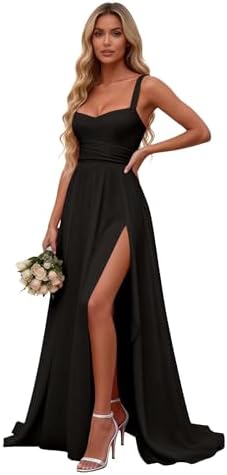 one shoulder bridesmaid dresses amazon Amazon.com: One Shoulder Wedding Bridesmaid Dresses Satin Long Maxi Formal Dresses for Women Party Black US2 : Clothing, Shoes & Jewelry