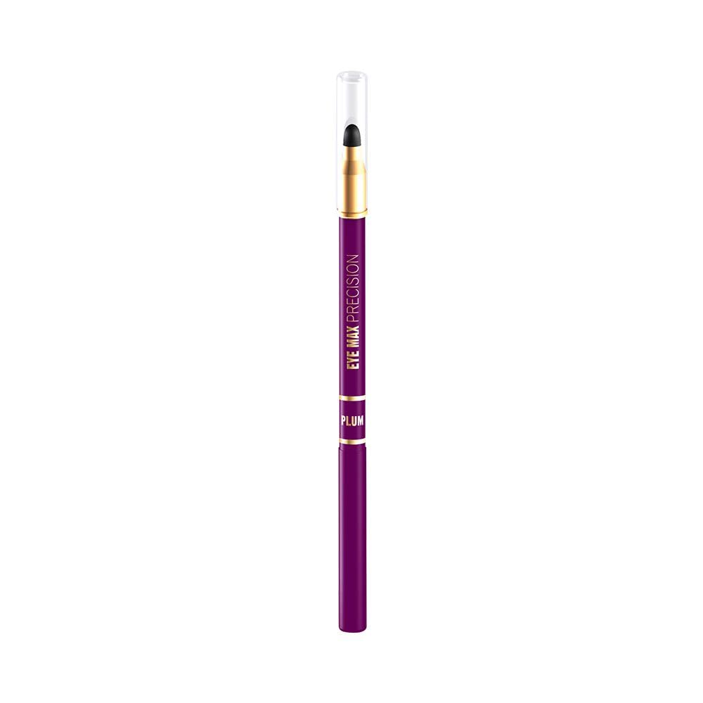 Eveline Cosmetics Eye Max Precision Automatic Violet Eye Pencil with Sponge - Versatile, Smooth & Creamy Formula for Effortless Application