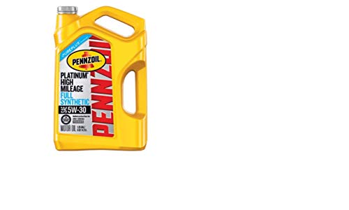 Pennzoil Platinum High Mileage Full Synthetic 5W-30 Motor Oil for Vehicles Over 75K Miles (5-Quart, Single-Pack)