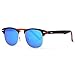 AEVOGUE Polarized Sunglasses Semi-Rimless Frame Brand Designer Classic AE0369 (Black&red&blue, 48)