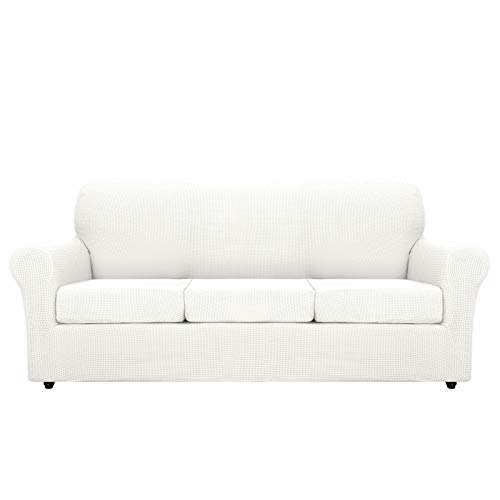 MAXIJIN 4 Piece Extra Large Couch Covers for 3 Cushion Couch Super