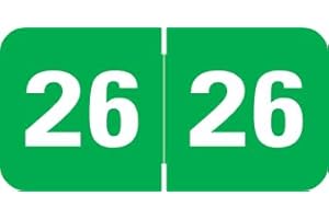 2026 Year Labels, Doctor Stuff 2026 Chart Stickers, Green Color Coded, Medical Arts Press Style, USA Made Year Labels for End Tab File Folders, 500/Roll, 1 Roll, 3/4" x 1-1/2"