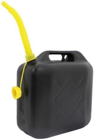 5 10 20 L BLACK PLASTIC JERRY CAN DIESEL PETROL FUEL OIL WATER CANISTER + Spout (5 LITRE)