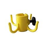 AMMSUN Beach Umbrella Hanging Hook,4-prongs Plastic Umbrellas Hook Hanging for Towels/Camera/Sunglasses/Bags,Fit for Beach,Camping Trips Yellow (Small Size fit 0.75
