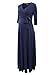 Liu & Qu Women's Draped 3/4 Sleeve Maxi Maternity Dress Front Tie Nursing Wrap Dresses Vestido Clothes