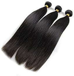 Virgin Brazilian Straight Human Hair Hair Extentions Natural Black Color 150g (16 18 20)