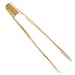 Bamboo Salad Tongs By Neet - Wooden Toaster Tongs | Easy Grip Lightweight Handle | 100% Natural Organic Bamboo Kitchen Cooking Tongs