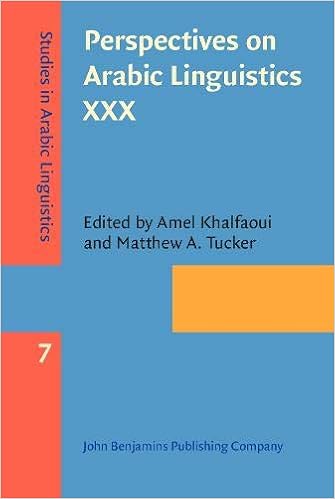 Amazon Com Perspectives On Arabic Linguistics Xxx Papers From