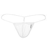 ANJUNIE Transparent Thong Underwear Low Rise See Through Mesh Thong Soft Brief G-String Underpant