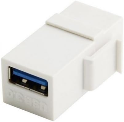 USB 3.0 A Female to A Female Extension Keystone Jack Coupling Adapter for Wall Plate USB Cable CableCC, Straight - Image 3