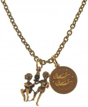 Elizabeth Cole Jewelry Gemini Charm Necklace