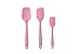 3-Piece Kebley Silicone Spatula Utensil Set With Comfortable Wide Handle Safe Non-toxic Anti-dust Silicone Spatula Set (Pink)