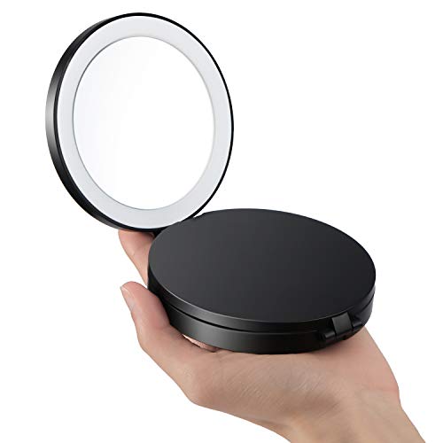 Travel Mirror, Magicfly 10X/ 5X/ 1X Travel Magnifying Mirror with Light