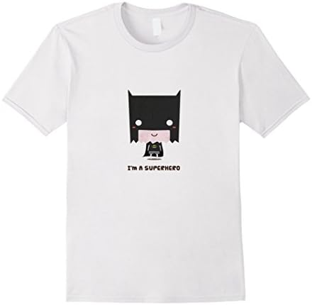 Men's Cute shirt I am a superhero shirt for kid Large White