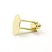 25 100 Pcs 15mm Pad CuffLink Brass Blank Plated CUFF LINKS Blank Nickle Gold Color Choice