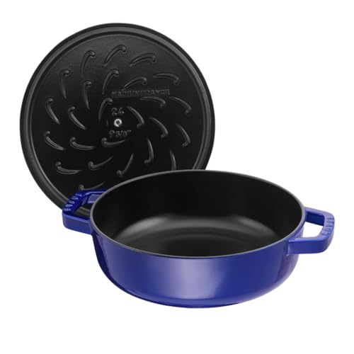Staub 40511 HS-476-P2 0 with Chistera Cast Iron 28 cm Dark Blue