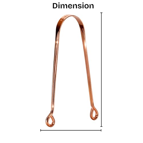 Equater Pure Copper Tongue Cleaner for Adults | Tongue Scraper for Oral Care & Bad Breath | Ayurvedic Tongue Cleaner | Pack of 2 | Made from Pure Copper for Daily Oral Care