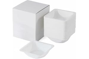 Medium Disposable Weighing Boats 100ml 125 Pack – Translucent White - Food-Grade Anti-Static Polystyrene for Laboratory, Scie