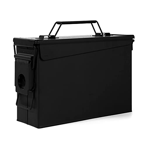 GUGULUZA Metal Ammo Can .30 Cal, Lockable Ammo Storage Case, Military
