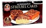 Little Debbie, Cinnamon Streusel Cakes, 8 Individual Pastries Per Box (6 Pack)
