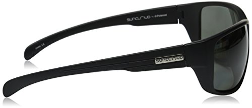 Suncloud Milestone Polarized Sunglass with Polycarbonate Lens, Matte Black Frame/Gray