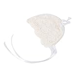 PIXNOR Adjustable Bonnet Hat for Newborn Baby Girl Photo Prop Hat Cap (White)
